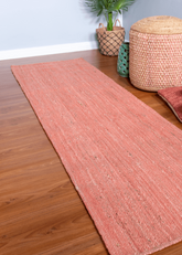 Baby Pink Jute Runner Rug